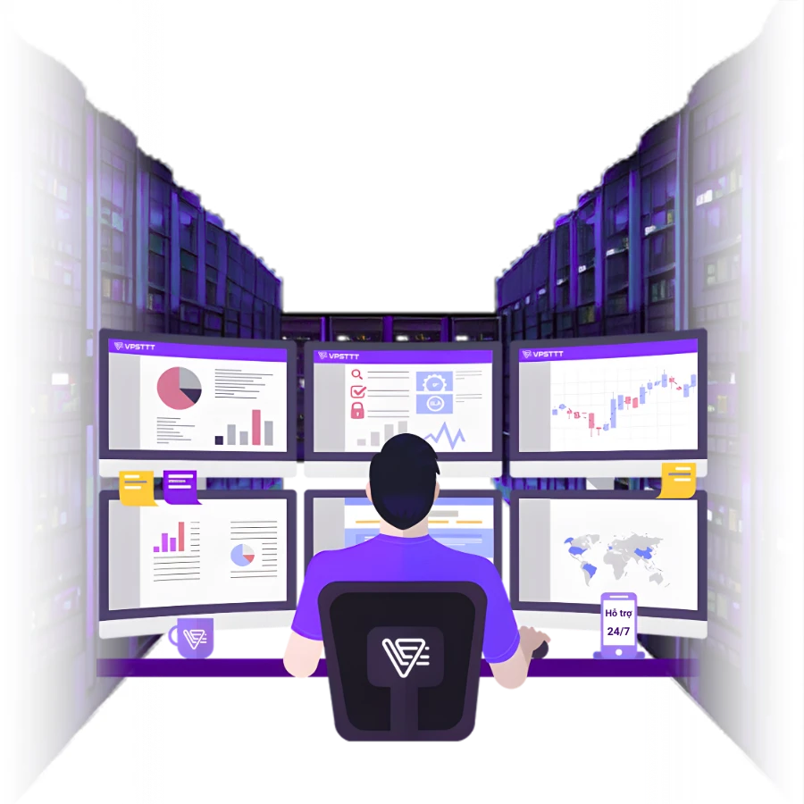 Đội kỹ thuật VPSTTT hỗ trợ máy chủ riêng